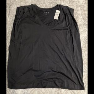 NWT Loft Pleated Muscle Tee